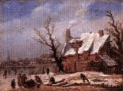 VELDE, Esaias van de Winter Landscape ew Spain oil painting reproduction